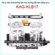 Kệ ly bàn chải inox đặt bàn KAG-KLB17