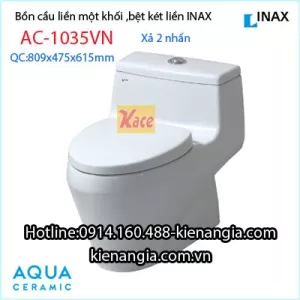Bồn cầu 1 khối,bệt két liền Inax AC-1035VN