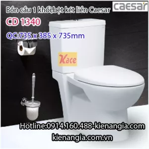 Bồn cầu bệt 2 khối Caesar CD1340