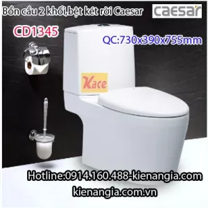 Bồn cầu bệt 2 khối Caesar CD1345