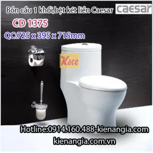 Bồn cầu liền khối Caesar,bệt két liền CD1375