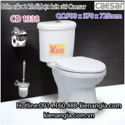 Bồn cầu bệt 2 khối Caesar 2 nhấn CD1338