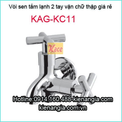 Vòi sen tắm 2 tay vặn chữ thập  KAG-KC11