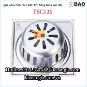 Quả cầu chắn rác đế vuông 12x12xD60/90 inox 304 Bảo TSC126