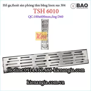 Thoát sàn dài 100x600XD60 inox Bảo  TSH-6010