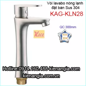 Vòi lavabo nóng lạnh inox sus304 đặt bàn KAG-KLN28