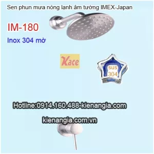Sen tắm phun mưa âm tường inox 304 IMEX-Japan IM180