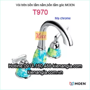 Vòi xả trên bồn tắm góc,bồn tắm dài,vòi 3 lỗ lavabo Moen-T970