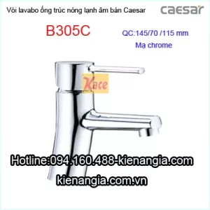 Vòi lavabo ống trúc âm bàn nóng lạnh CAESAR B305C BM2026