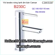 Vòi lavabo âm bàn nóng lạnh ống trúc CAESAR B230C BM2026