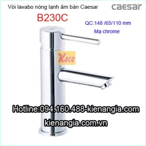 Vòi lavabo âm bàn nóng lạnh ống trúc CAESAR B230C BM2026