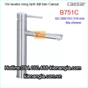 Vòi nóng lạnh lavabo nổi đặt bàn Caesar B751C cao 30cm BM2026