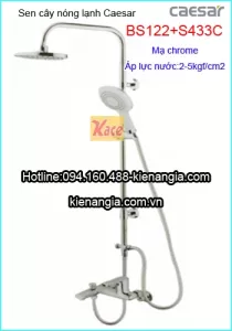 Vòi sen tắm đứng nóng lạnh Caesar BS122-S433C