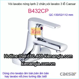 Vòi nóng lạnh lavabo bán âm bàn Caesar KAG-B432CP