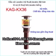 Đầu xả lavabo đồng đúc màu nâu KAG-KX36