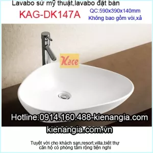 Chậu lavabo mỹ thuật đặt bàn KAG-DK147A