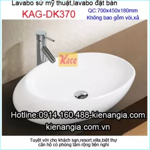 Lavabo sứ mỹ thuật nổi đặt bàn KAG-DK370