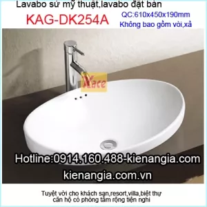 Lavabo sứ nghệ thuật nổi đặt bàn KAG-DK254A