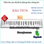 Thoát sàn sọc dài 140X600-D60 KAG-TSD176 thoát lệch tâm Hàng đặt