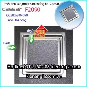 Phễu thu sàn 200x200 O90 Caesar-F2090
