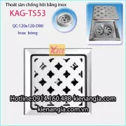 Hố ga inox thoát nước nhanh chống hôi  120X120 D90 KAG-TS53