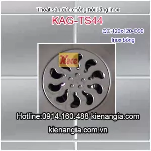 Thoát sàn đúc chống hôi Sus 304 120x120 D90 KAG-TS44