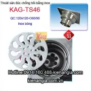 Phễu thoát sàn đúc thát nhanh 120x120 D60 KAG-TS46