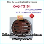 Thoát sàn đúc inox mờ 120X120 D60/90 KAG-TS164