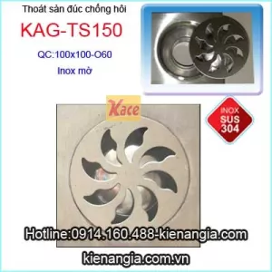 Thoát sàn đúc phòng tắm vách kính 100X100 D60 KAG-TS150