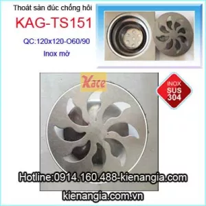Hố ga inox sus304 đúc 120X120 D60 KAG-TS151