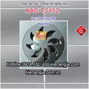 Phễu thoát sàn chống hôi đúc 120X120 D90 KAG-TS152