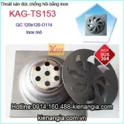 Phễu thu sàn đúc thoát nhanh 120X120 D114 KAG-TS153