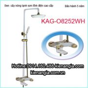 Sen tắm đứng sơn tĩnh điện vàng trắng KAG-O8252WH