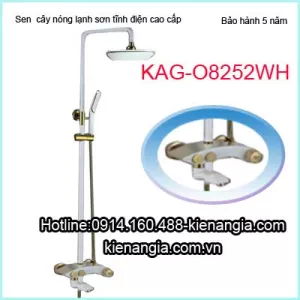 Sen tắm đứng sơn tĩnh điện vàng trắng KAG-O8252WH