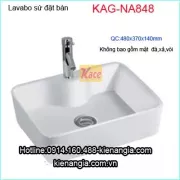 Chậu lavabo hình chữ nhật đặt bàn giá rẻ KAG-NA848