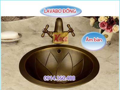 LAVABO ĐỒNG GIẢ CỔ ÂM BÀN