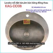 Lavabo âm bàn,đặt bàn bằng đồng đúc KAG-DD08