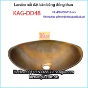 Chậu lavabo mỹ thuật bằng đồng KAG-DD48