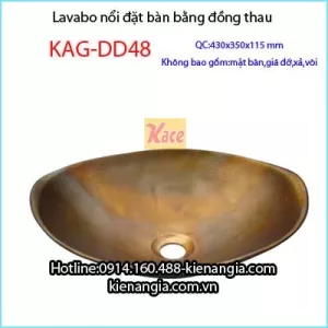 Chậu lavabo mỹ thuật bằng đồng KAG-DD48
