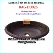 Chậu lavabo mỹ thuật bằng đồng KAG-DD26