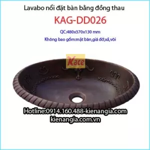 Chậu lavabo mỹ thuật bằng đồng KAG-DD26