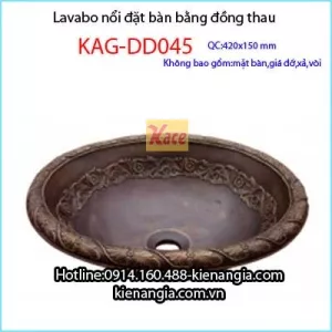 Chậu lavabo mỹ thuật bằng đồng KAG-DD045