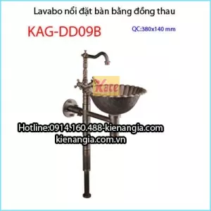 Chậu lavabo mỹ thuật bằng đồng KAG-DD09B