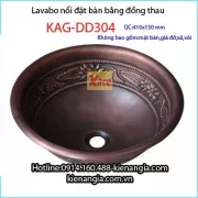 Chậu lavabo mỹ thuật bằng đồng KAG-DD304