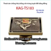 Phễu thu sàn chống côn trùng đồng giả cổ  100x100 mm D49-60-90 KAG-TS184.1