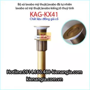 Xả lavabo đồng thau giả cổ KAG-KX41