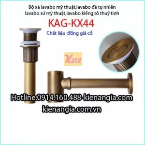 Xả lavabo đồng thau giả cổ KAG-KX44