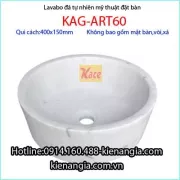 Lavabo tròn đá tự nhiên đặt bàn KAG-Art60