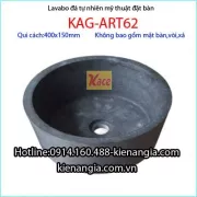 Lavabo tròn đá tự nhiên  mỹ thuật KAG-Art62