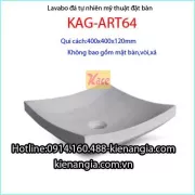 Chậu Lavabo  đá tự nhiên hình vuông KAG-Art64